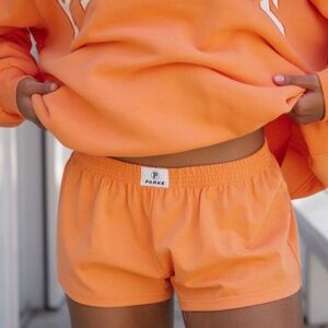 Parke Cotton Boxer Shorts Orange